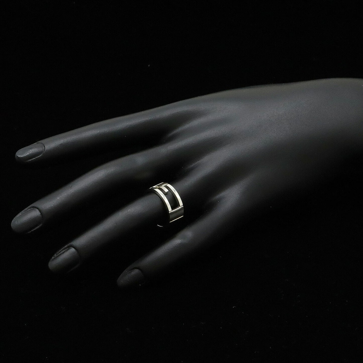 GUCCI Branded G Ring, Silver (Ag925, SV925), #11, Japanese Size (Approx. 10.5)