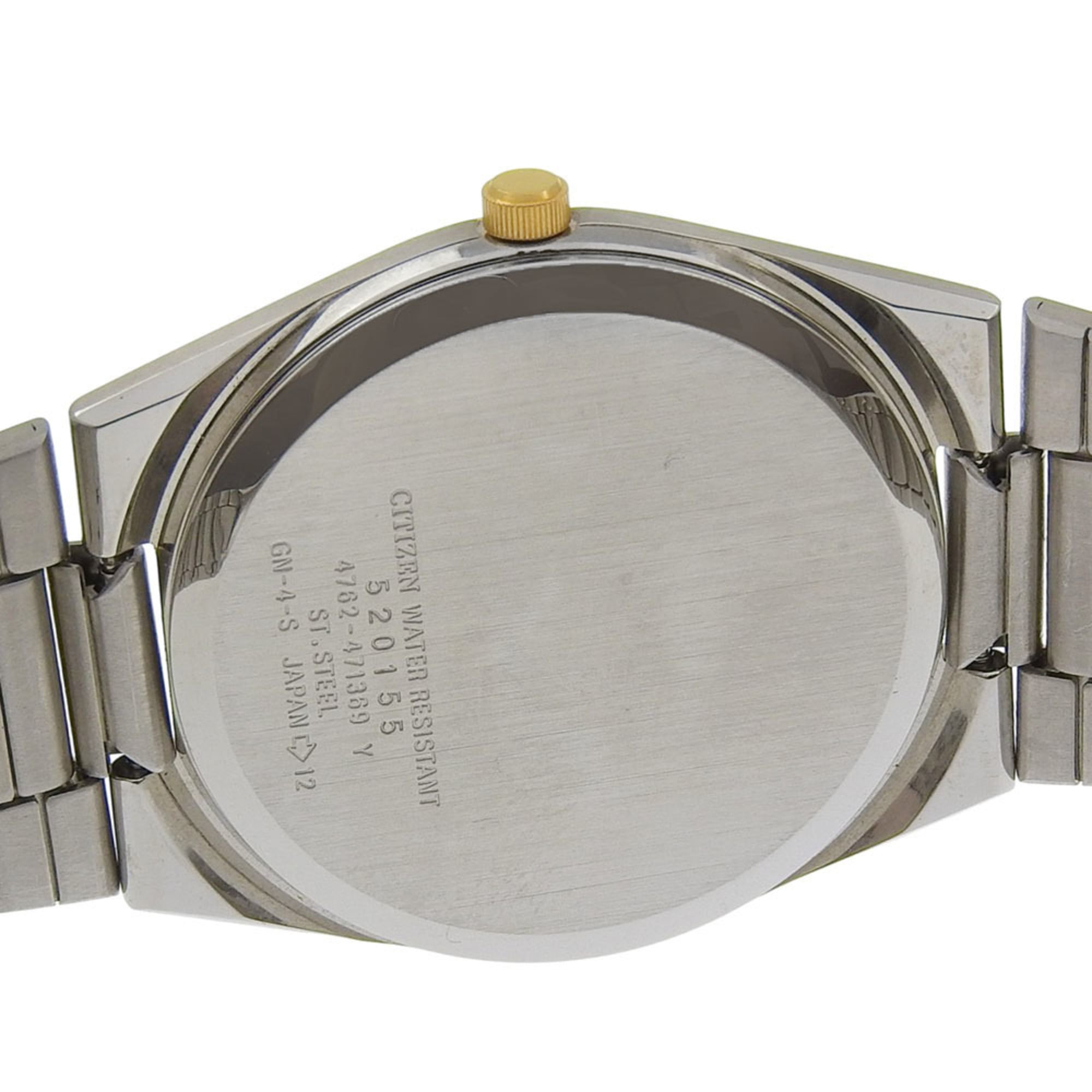 Citizen FORMA watch 4762-471369, stainless steel, quartz, analog, white dial, men's — Very Good