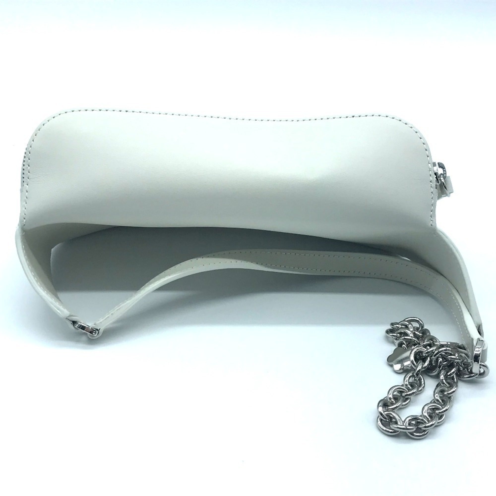 FURLA Studded Isola Chain Waist Bag Body Leather Women's White x — New - Store Return