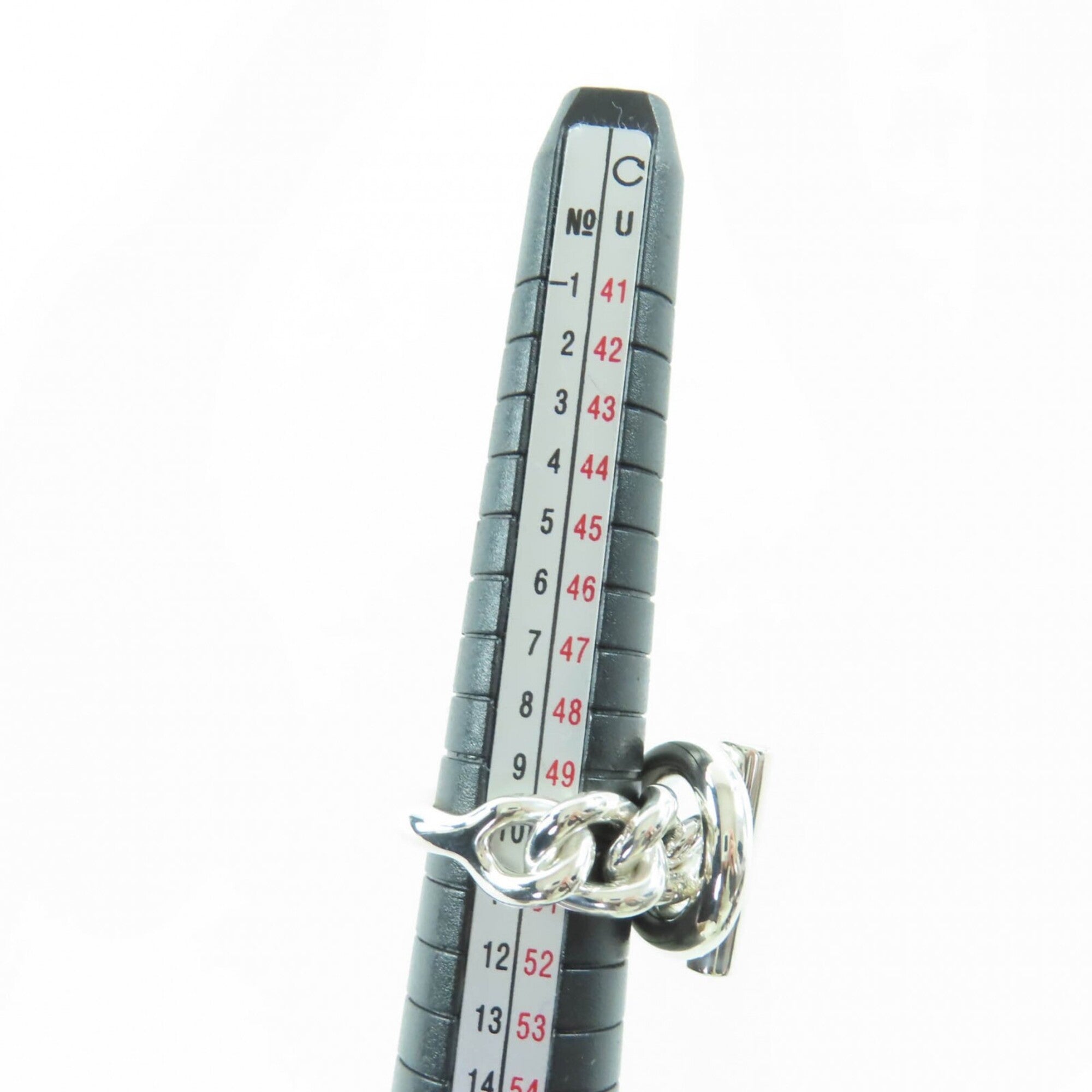 HERMES Croisette GM AG925 Ring, Silver, Size 51 (approximately equivalent to Japanese size), Weight: 14.6g, Women's — Like New