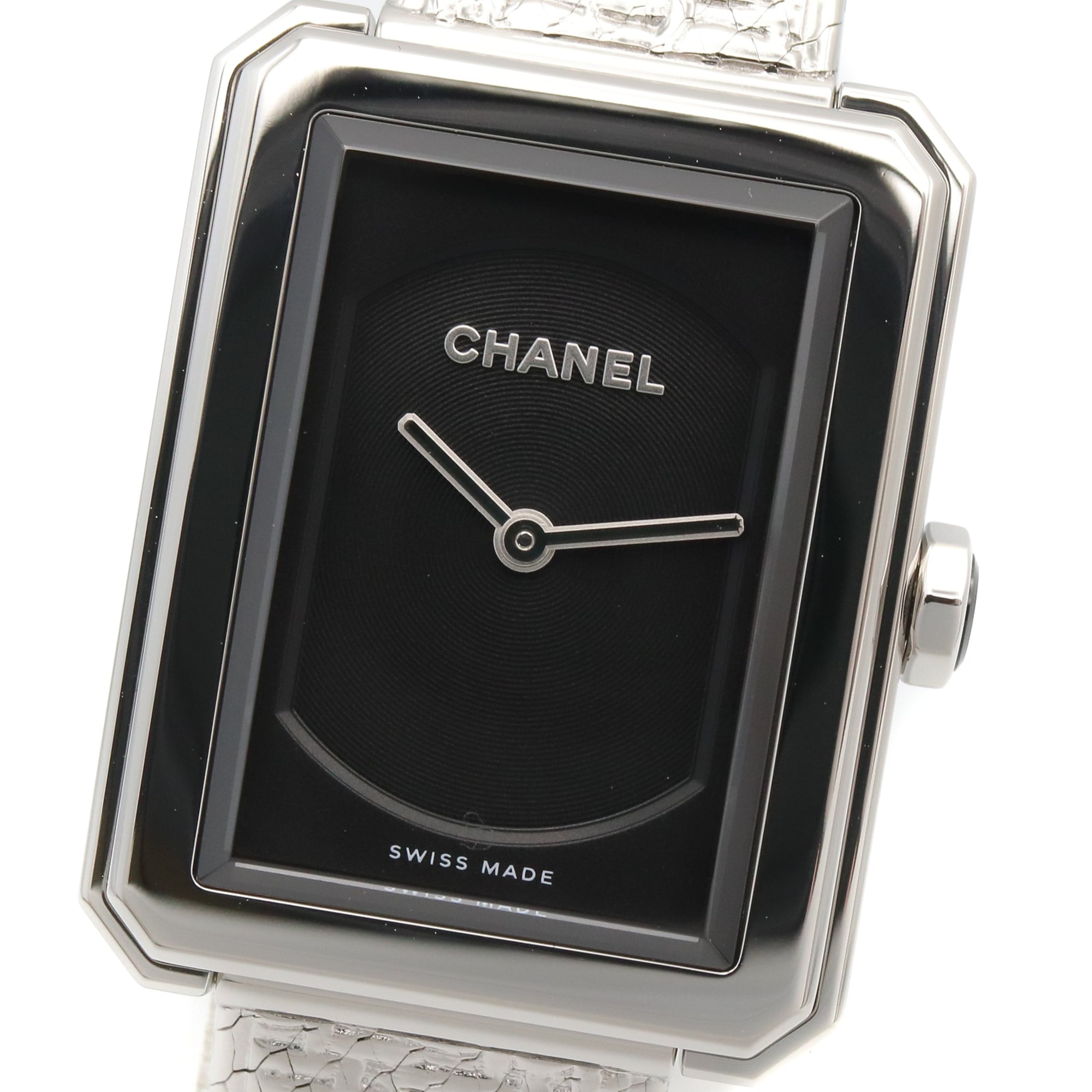 Chanel Boyfriend Tweed Watch, Stainless Steel, Women's, Black, H4876 — Very Good