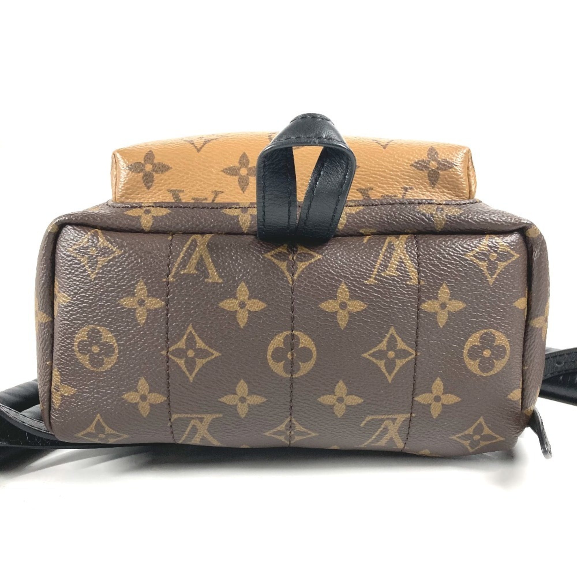 LOUIS VUITTON M44870 Monogram Reverse Palm Springs Backpack PM Daypack Rucksack Canvas Women's Brown x Beige E-240719-4 — Like New
