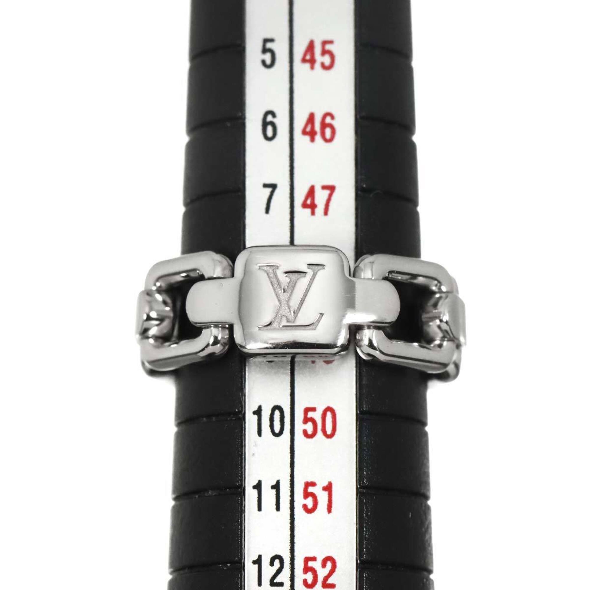 Louis Vuitton Berg Chain Attraction #48 Ring, 18K WG White Gold 750 — Like New