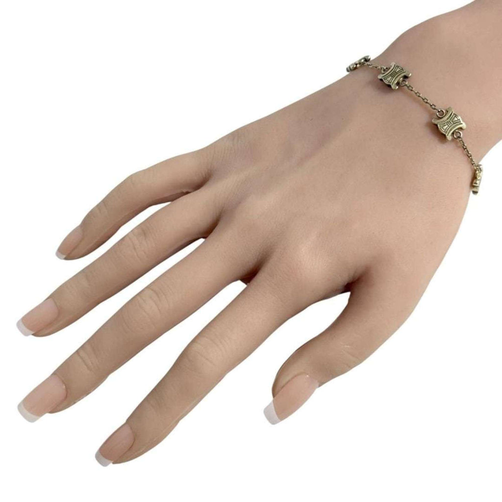 Celine Station Bracelet for Men and Women, Macadam, Gold