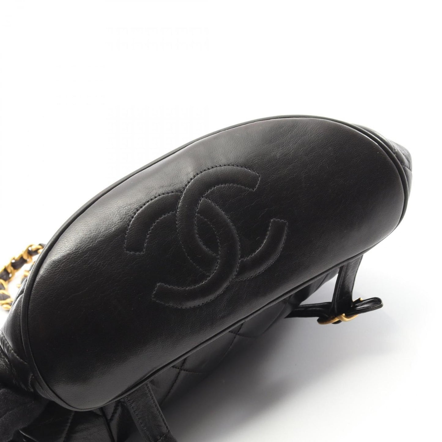 CHANEL Matelasse Backpack Bag in Lambskin Leather, Women's, Black