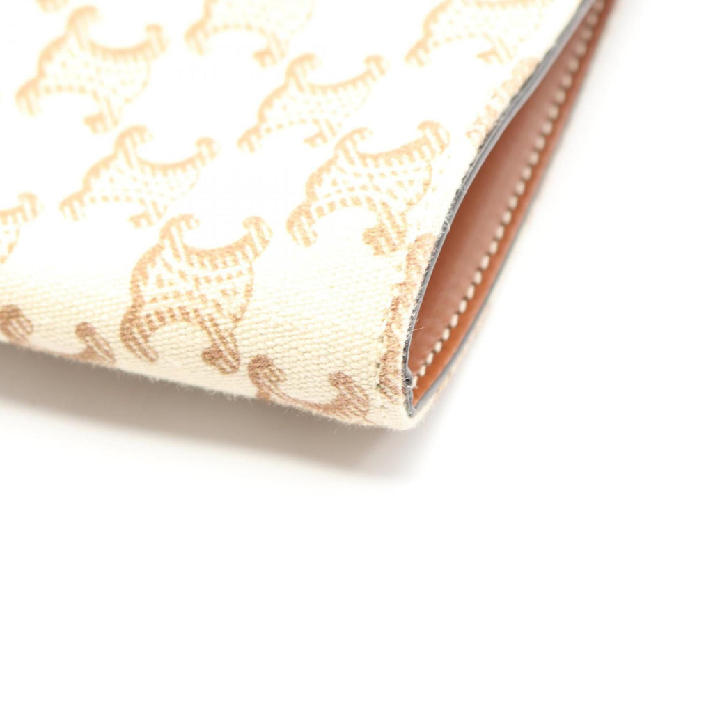 Celine Triomphe Museum Bag Tote Bag, canvas and leather, women's, beige brown, 194542EY7