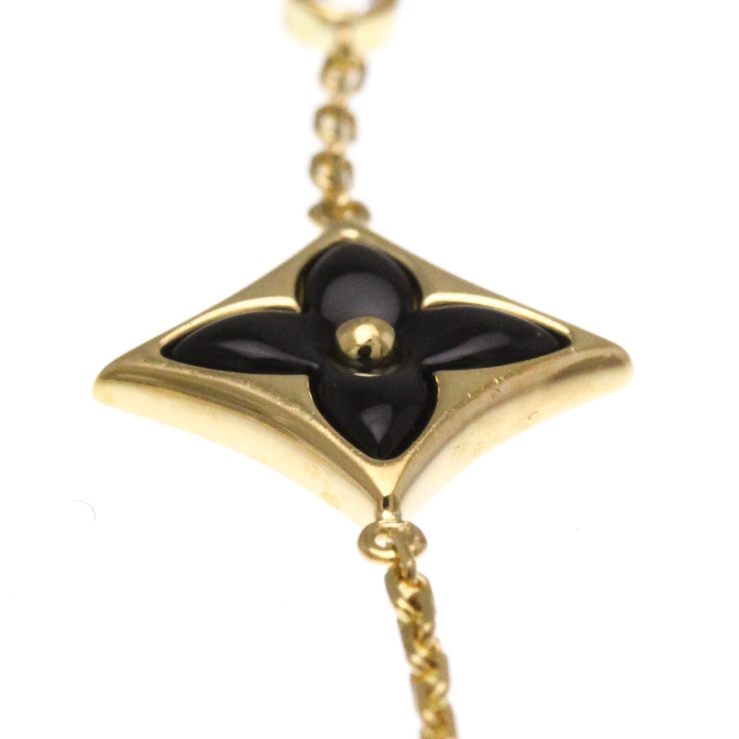 Louis Vuitton Bracelet Star Blossom Bracelet Yellow Gold (18K) Diamond,Onyx Charm Bracelet Onyx