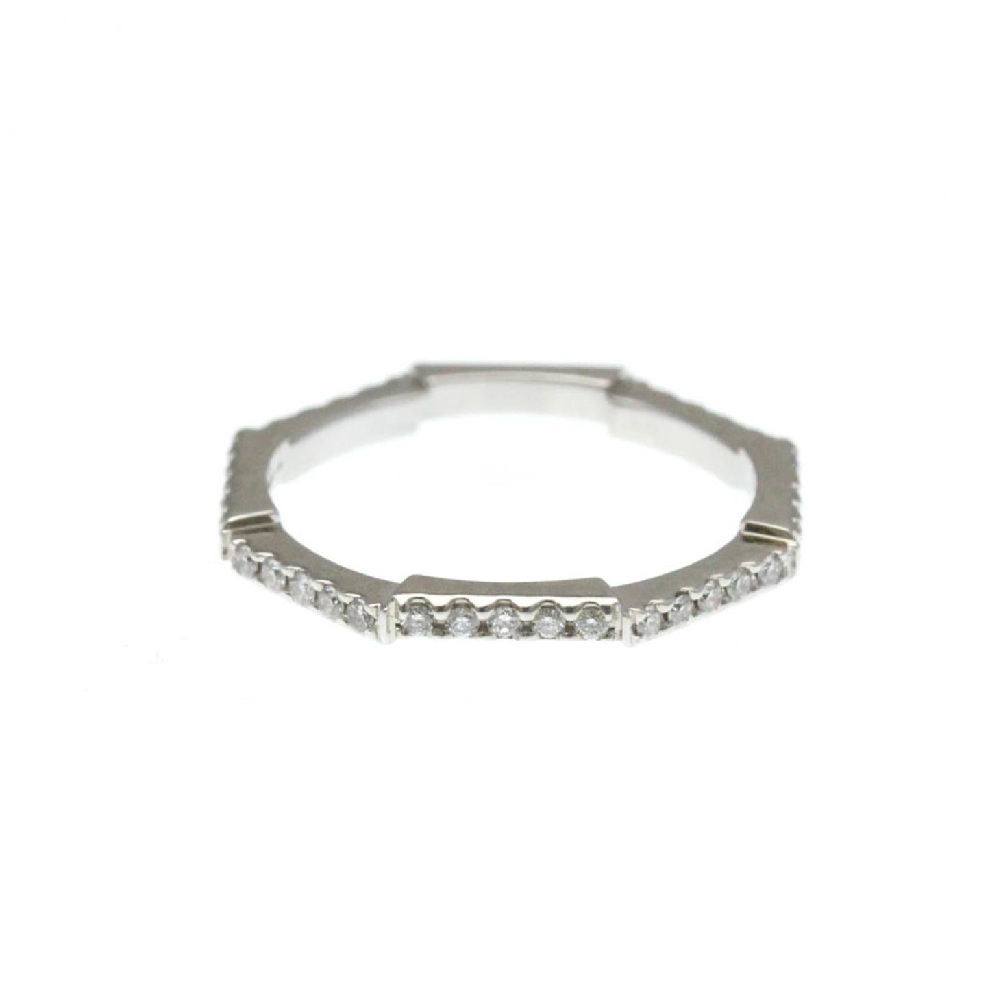 Gucci Link To Love Ring White Gold (18K) Fashion Diamond Band Ring Silver