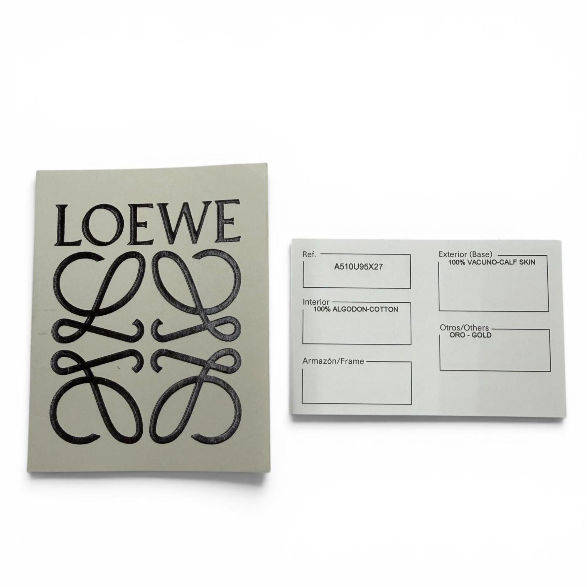LOEWE A510U95X27 Puzzle Mini 2-Way Calf Leather Handbag/Shoulder Bag, Beige, Made in Spain, Women's, with Dust Bag — Like New