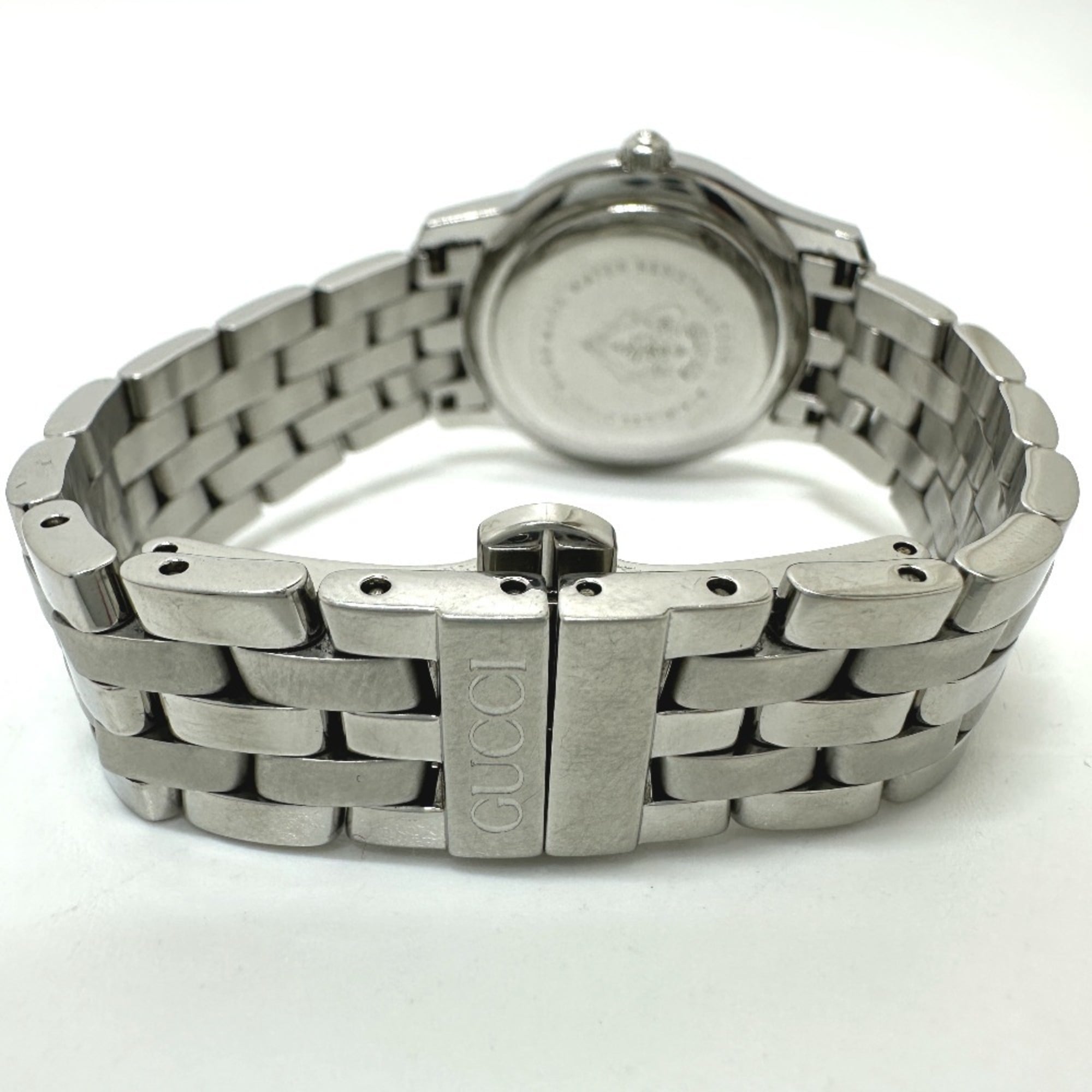 GUCCI 5500L G-Class Quartz Date Watch, Stainless Steel, Women's, Silver — Good