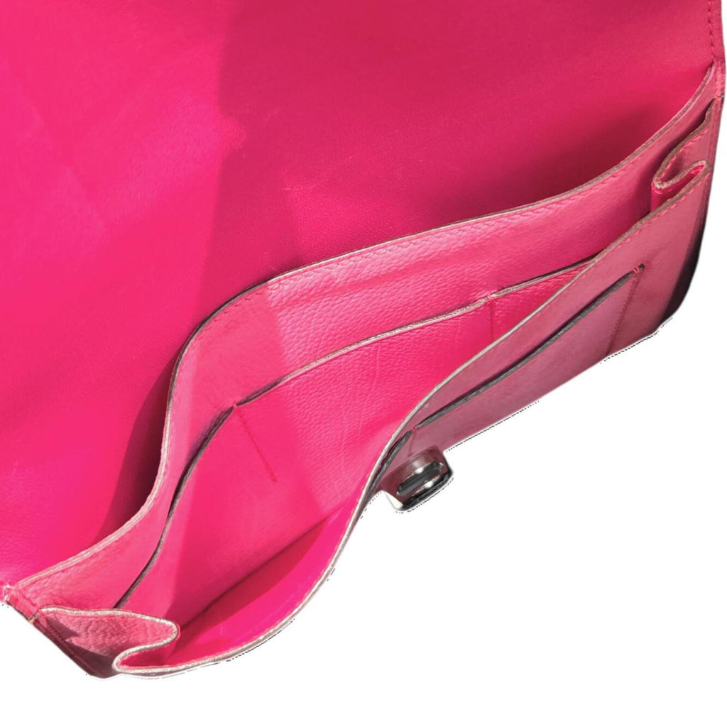 HERMES Dogon Duo GM Dobris Pink Long Wallet, Leather, Wallet & Coin Case, Women's Men's