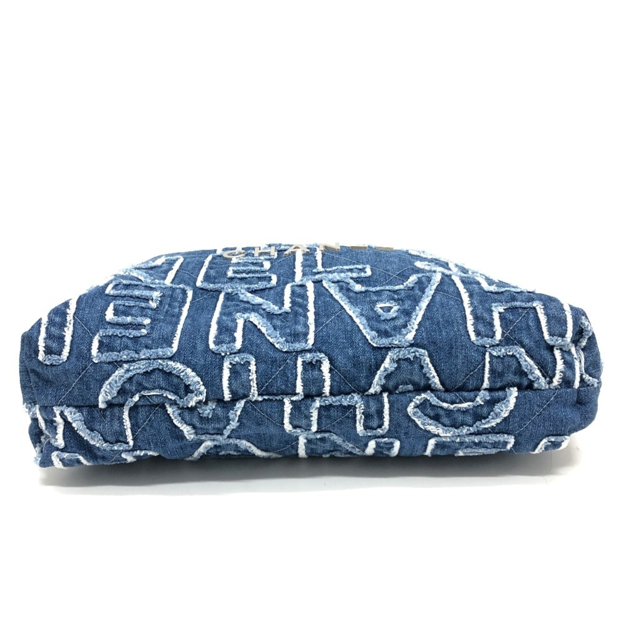 CHANEL AS3260 24A CHANEL22 Patchwork Shoulder Bag Denim Women's Blue — New - Store Return
