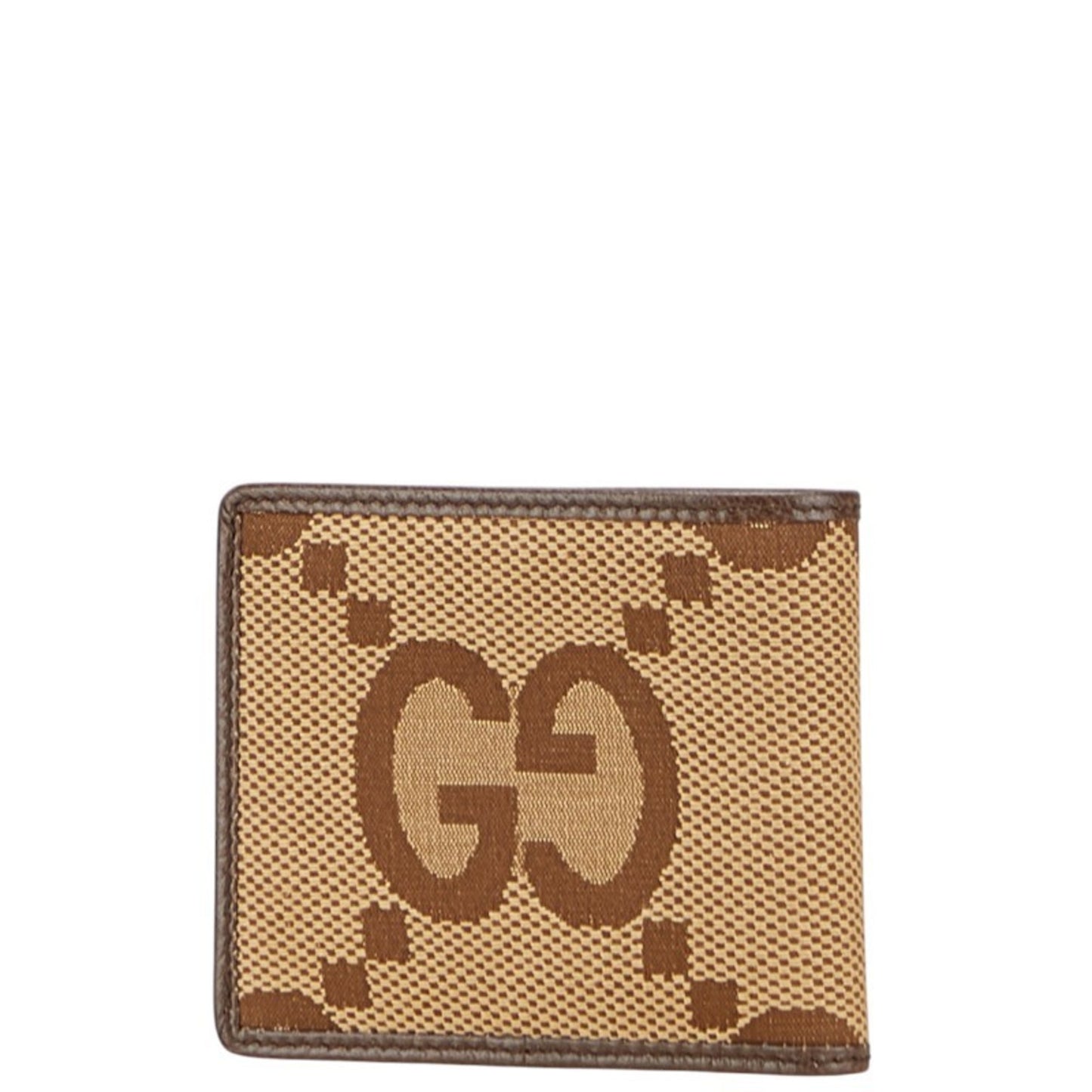 Gucci Jumbo GG Bifold Wallet 699308 Brown Canvas and Leather Women's GUCCI