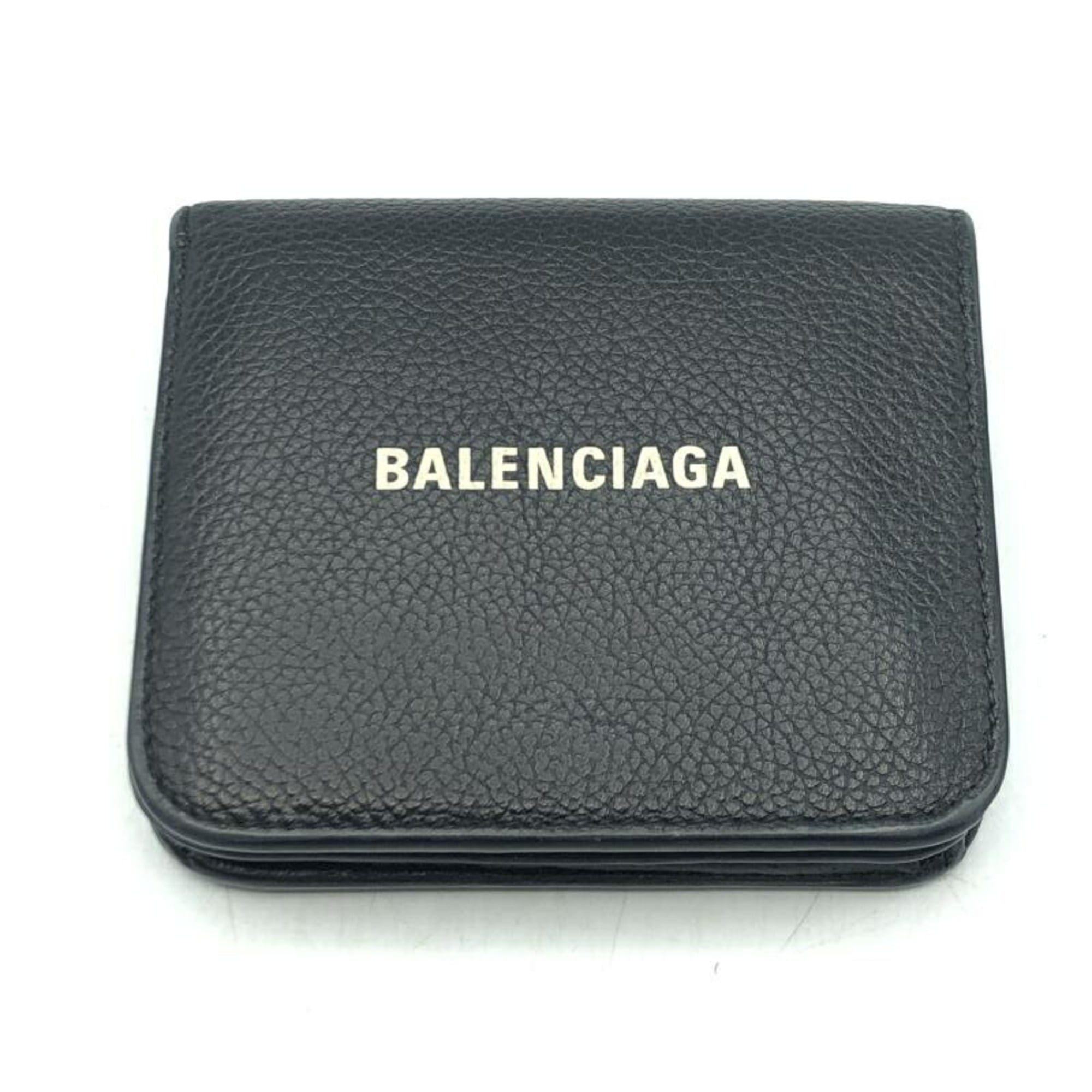 BALENCIAGA Everyday Cash Bifold Wallet 594216 Black Balenciaga