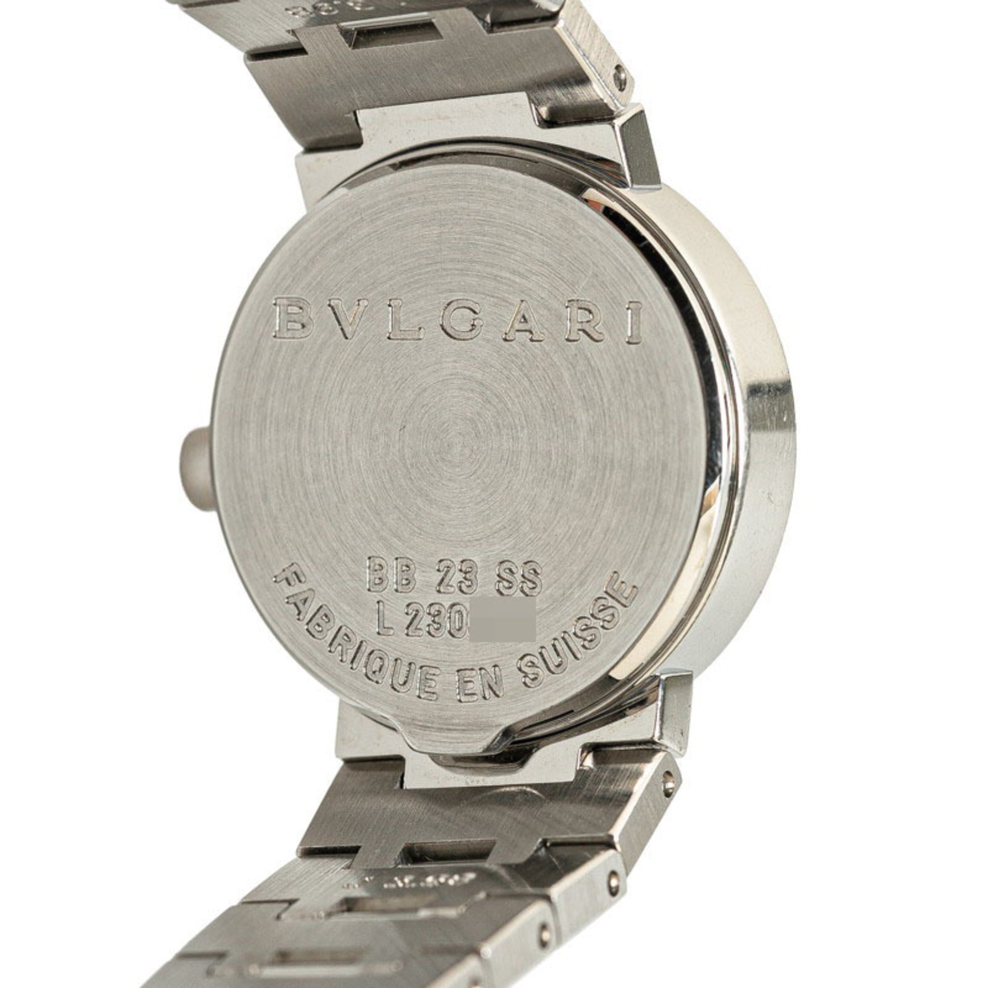 BVLGARI Watch BB23SS Quartz Black Dial Stainless Steel Women's — Good