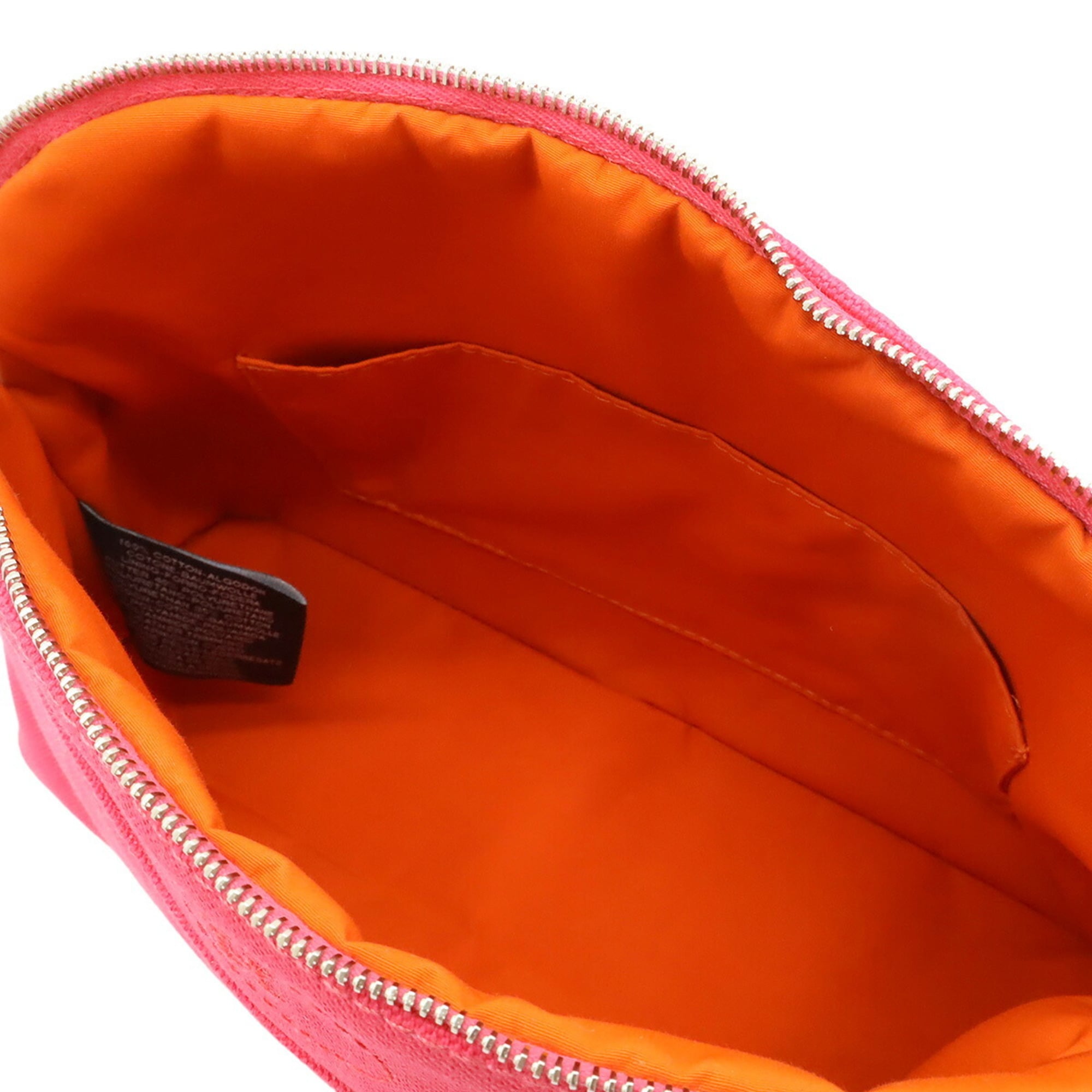 HERMES Bolide Pouch 25 Handbag Multi-purpose Canvas Leather Fuchsia Pink — Like New