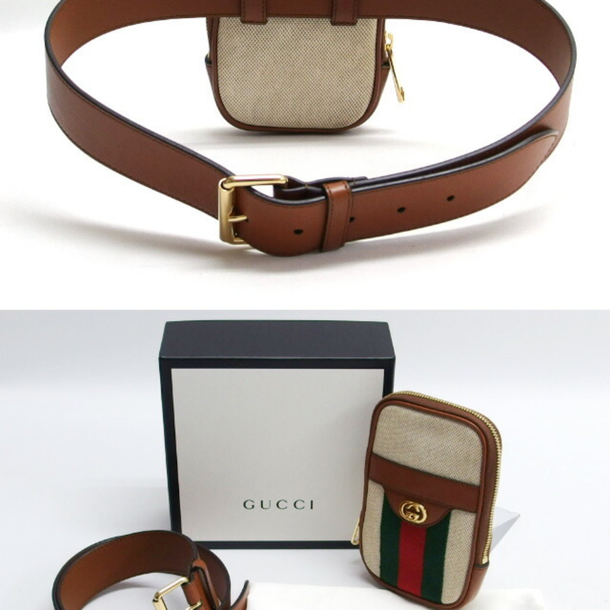 Gucci Sherry Line Double G Belt Bag/Pouch, Size 80 — New - Store Return