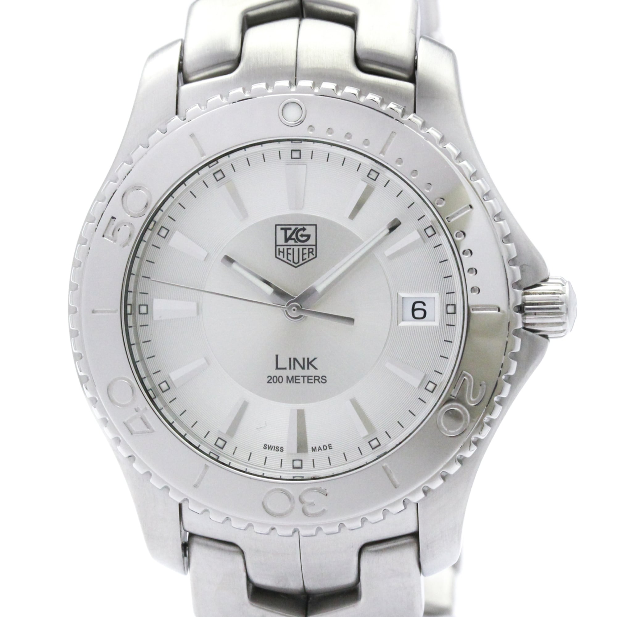 TAG HEUER Link Stainless Steel Quartz Mens Watch WJ1111 Polished — Very Good