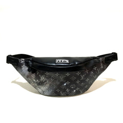 LOUIS VUITTON M44444 Monogram Galaxy Discovery Bum Bag Waist Body Canvas Leather Men's Silver x Black — New - Store Return