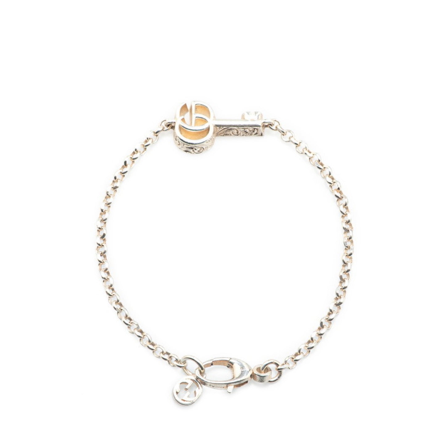 Gucci Double G Key Charm Bracelet #17 SV925 Silver Women's GUCCI