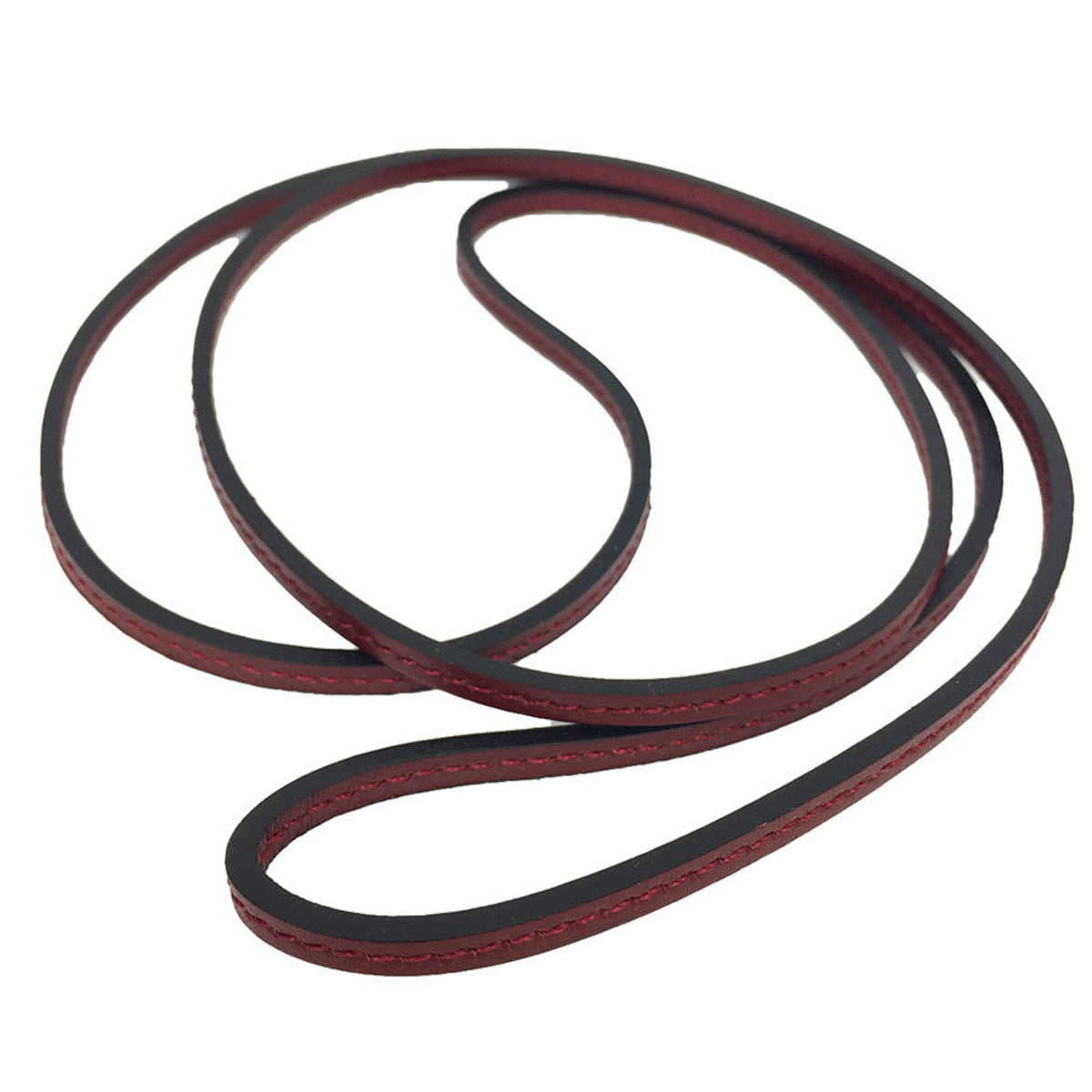 Hermes Lanieres Choker Necklace Bracelet Leather Cord Rouge H — Like New