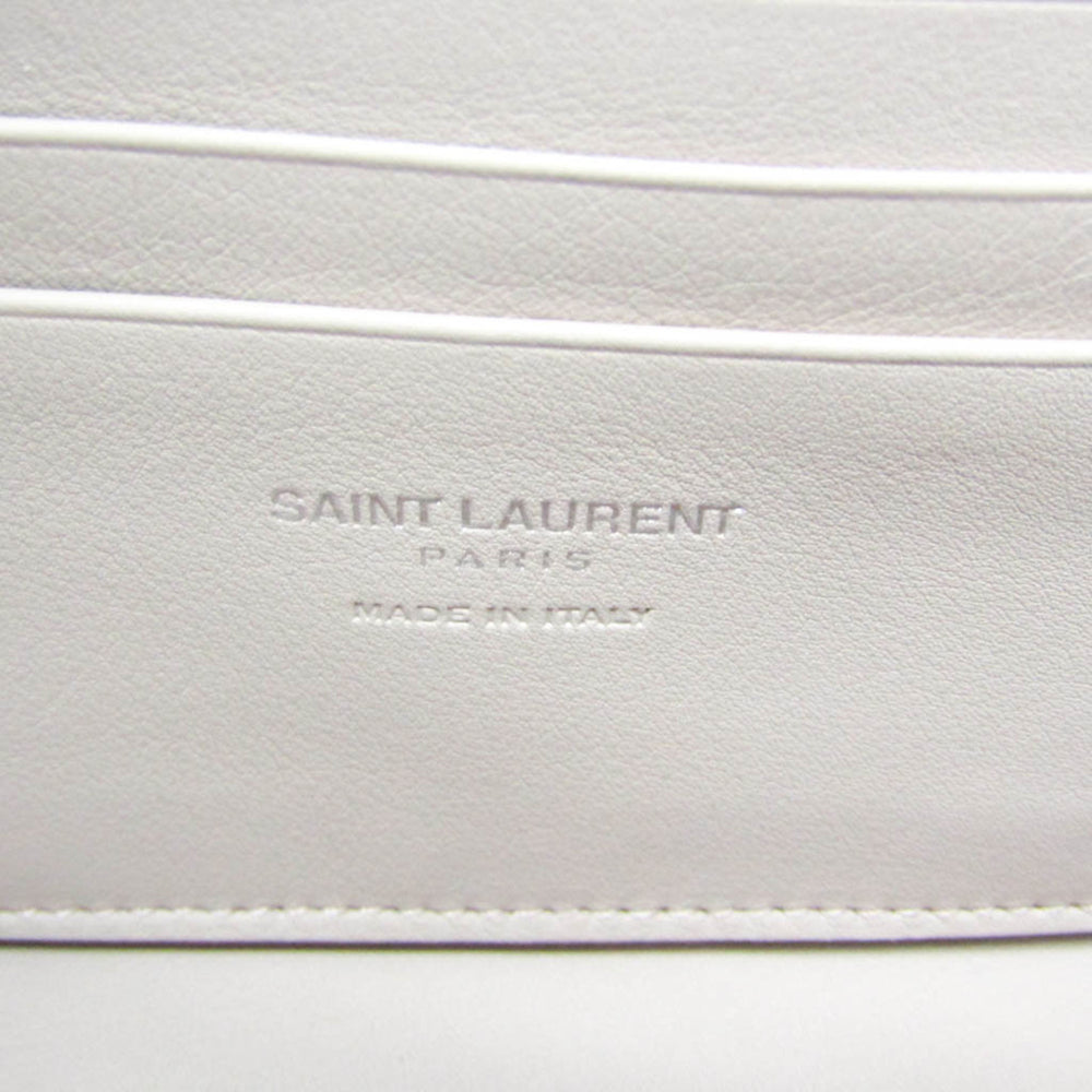 Yves Saint Laurent Toyca Bus 452322 Women's Leather Shoulder Bag Pink Beige — Like New