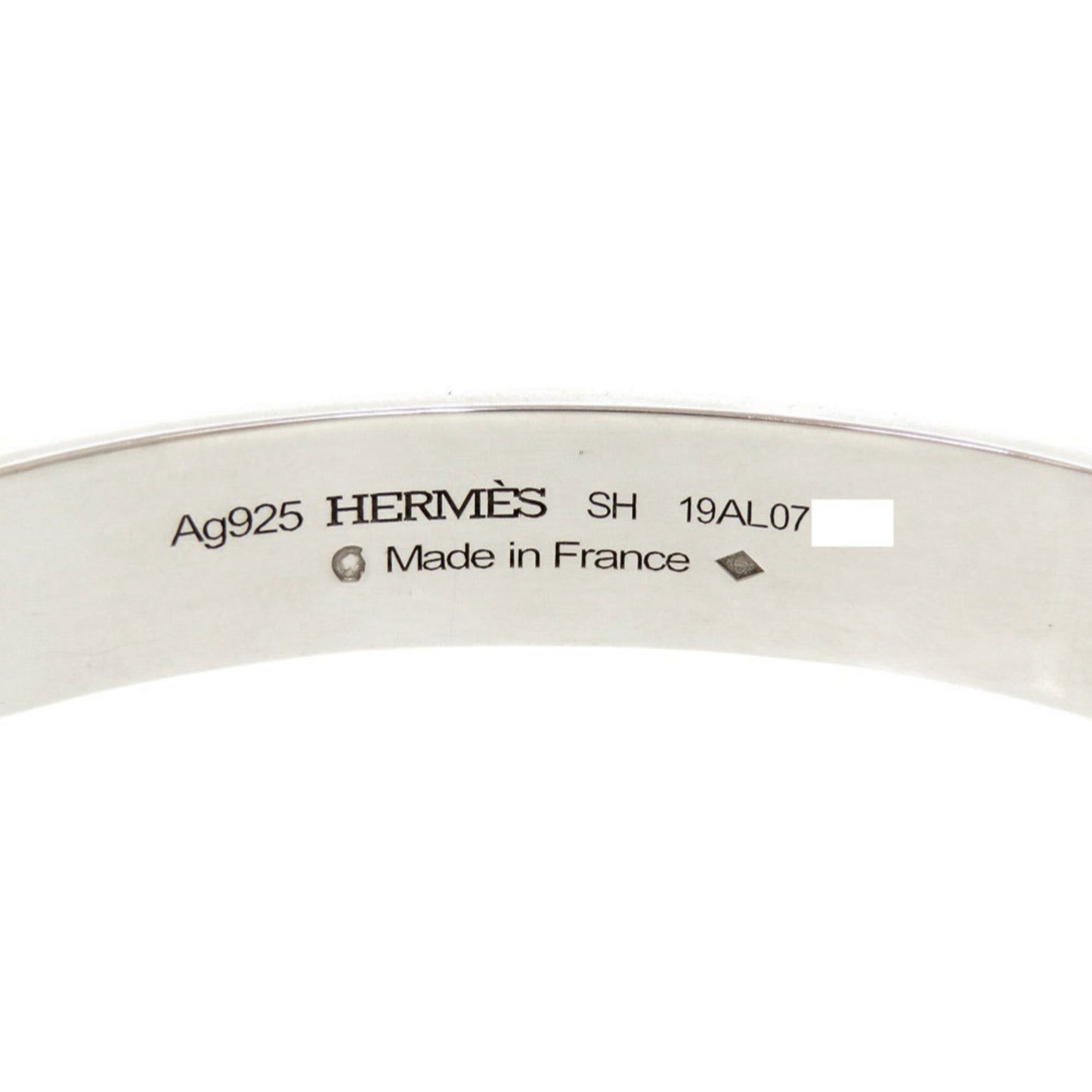 Hermès Collier de Chien PM Size SH Silver 925 Bangle Bracelet 1566 HERMES