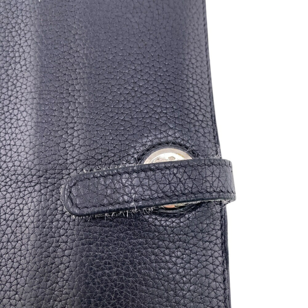 HERMES Dogon Long Wallet Black Men's