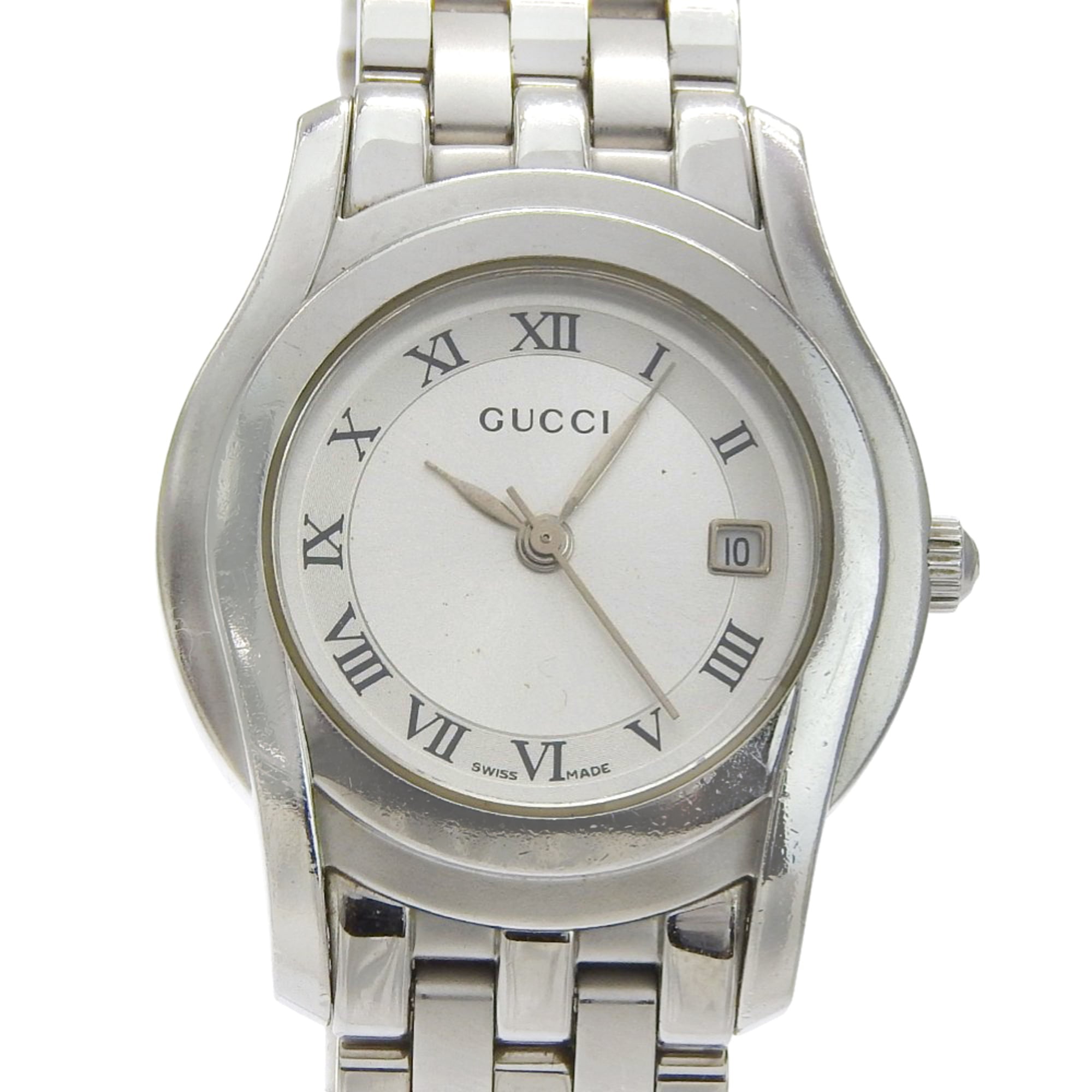 Gucci 5500L Stainless Steel Quartz Analog Watch with Silver Dial for Women — Good