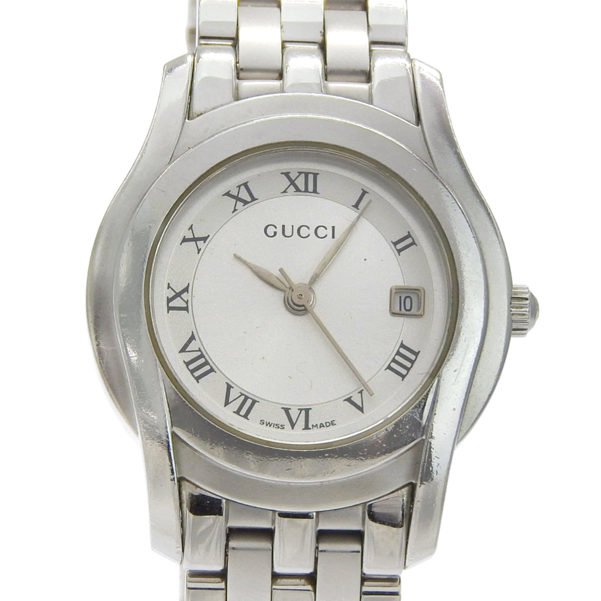 Gucci 5500L Stainless Steel Quartz Analog Watch with Silver Dial for Women — Good