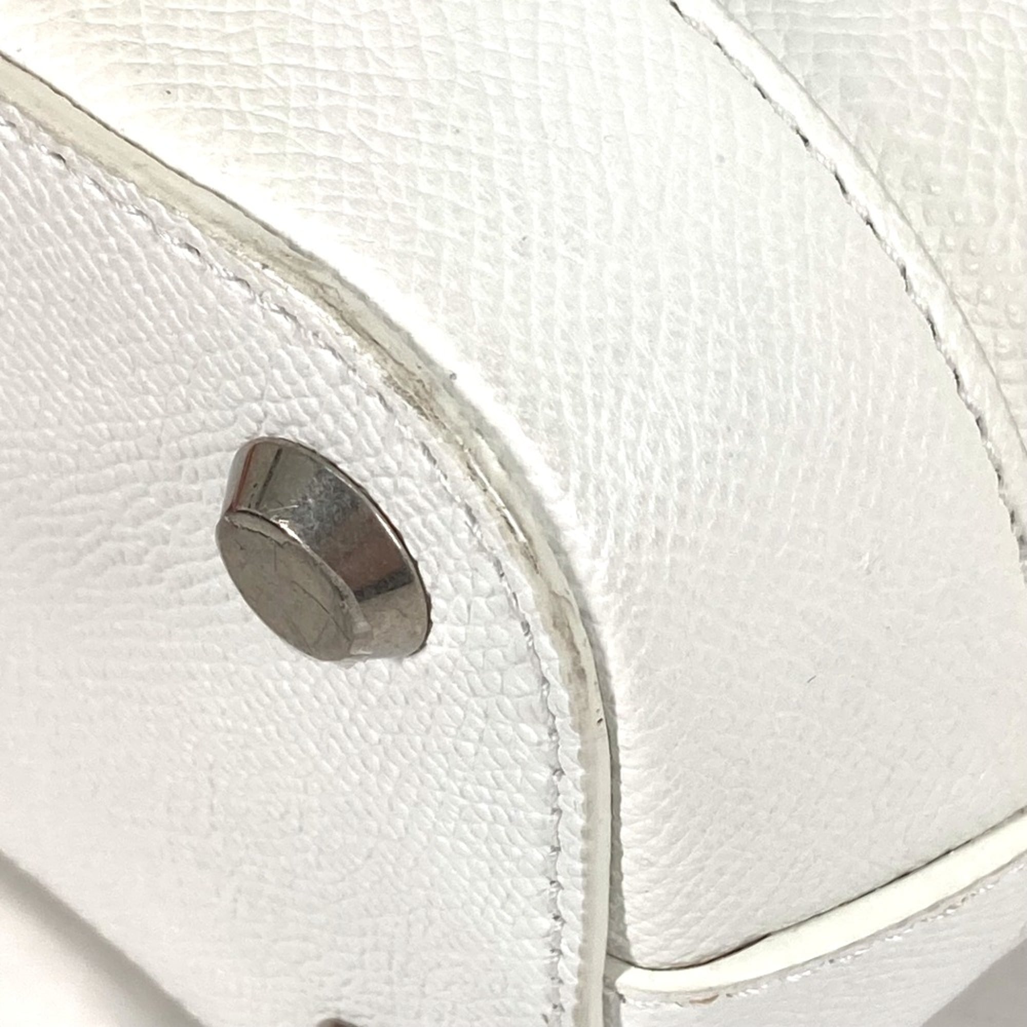 Balenciaga 596159 logo 2WAY Hand Bag Tote Bag Crossbody Shoulder Bag White Black — Like New