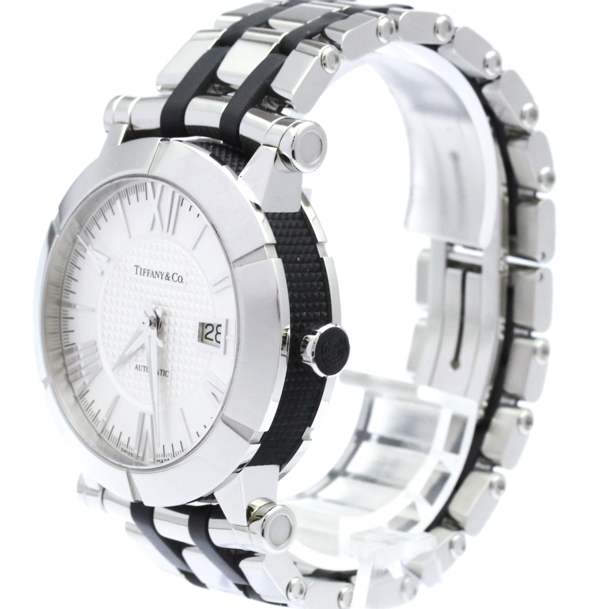 TIFFANY Atlas Steel Rubber Automatic Watch Z1000.70.12A10A00A Polished — Very Good