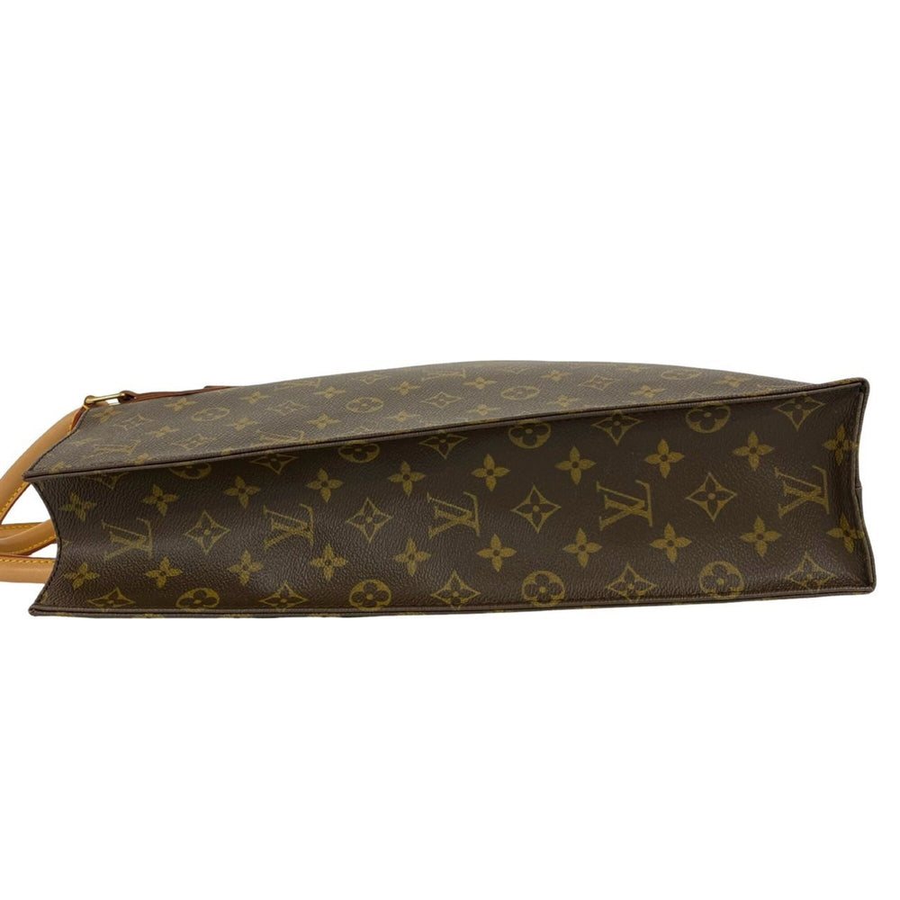 LOUIS VUITTON Louis Vuitton Sac Plat Monogram Logo Pattern Leather Handbag Tote Bag Brown 04714 — Like New