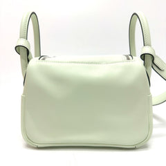 HERMES Lindy Shoulder Bag, Swift Leather, Women's, Veil Fizz, Light Green, G-231125-89 — New - Store Return