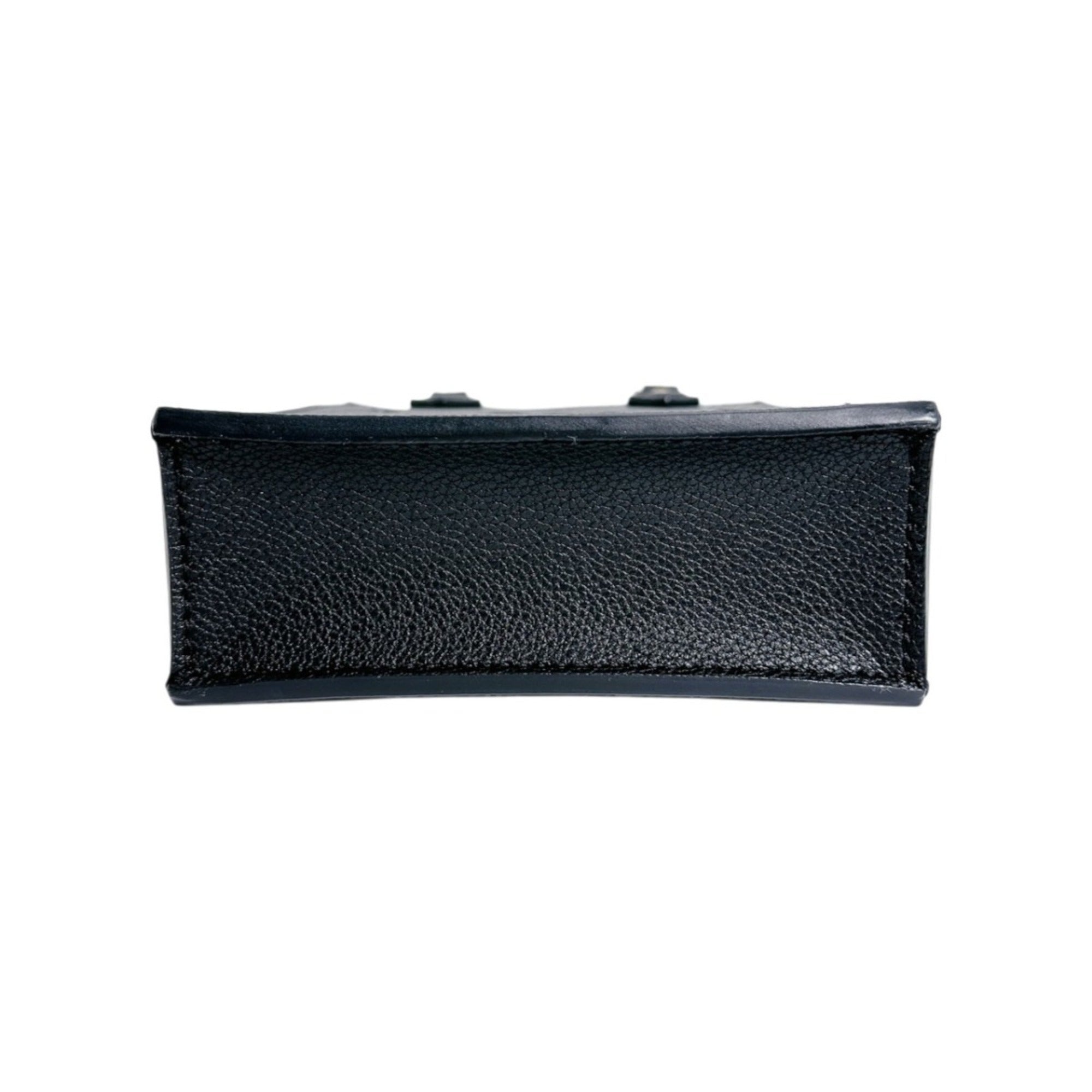 Louis Vuitton Monogram Petite Sac Plat Shoulder Bag, Empreinte, M81417, Black — Like New
