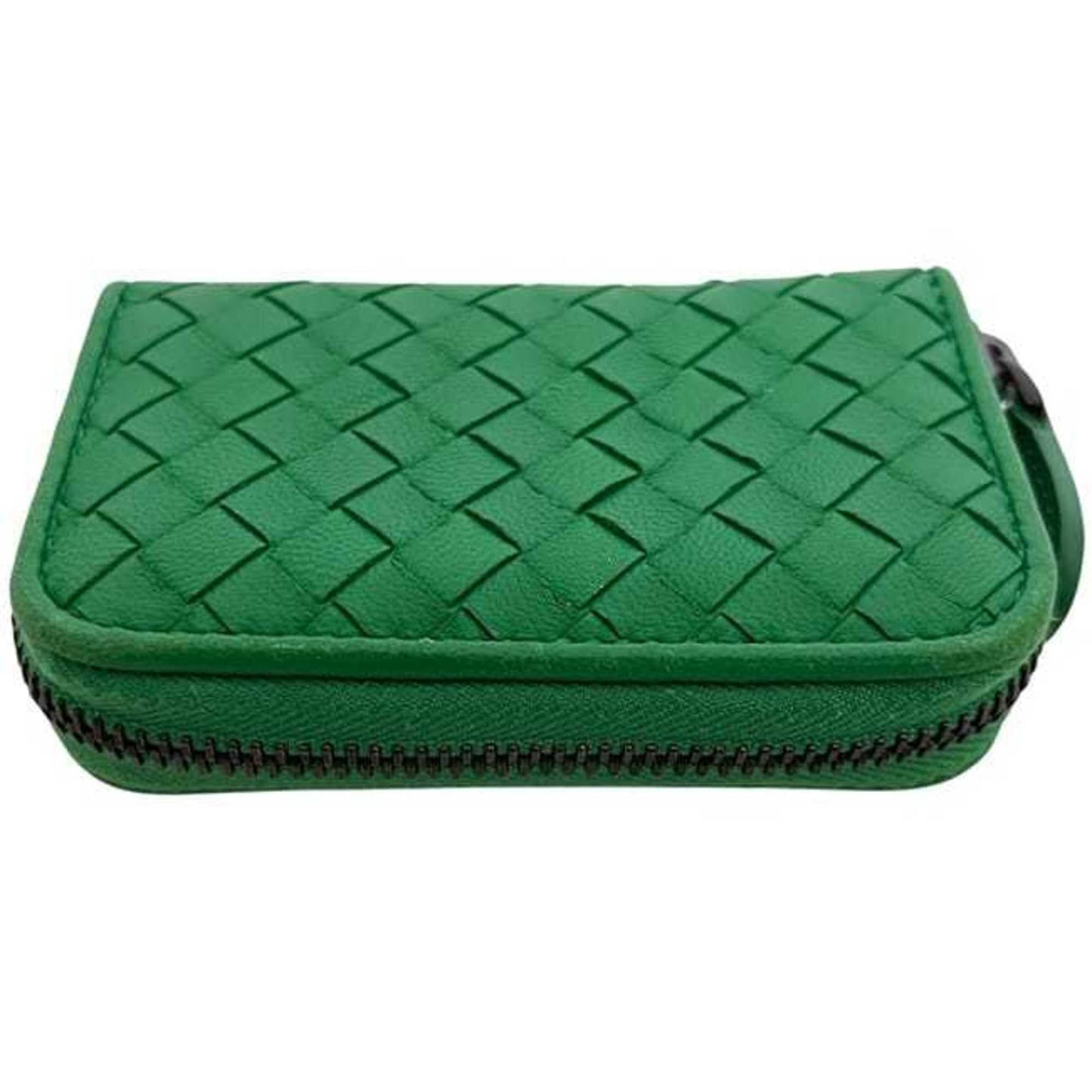 Bottega Veneta coin case ec-24409 green intrecciato leather purse B04401910M BOTTEGA VENETA mini compact wallet men's women's color