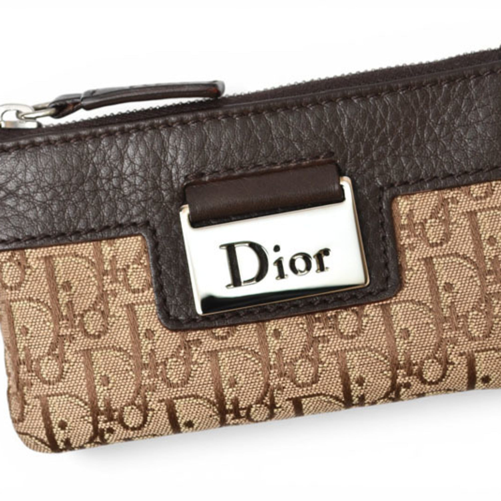 Christian Dior Key Pouch Coin Case - Street Chic Beige Brown — New - Store Return