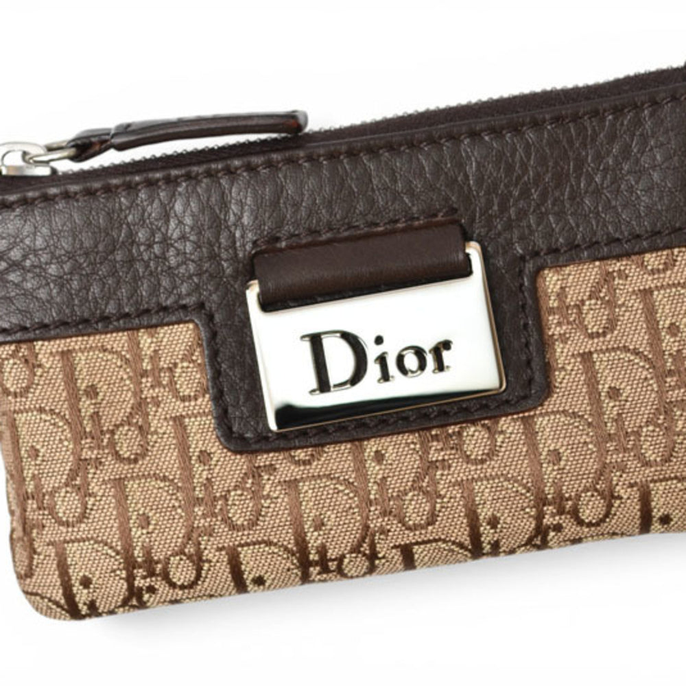 Christian Dior Key Pouch Coin Case - Street Chic Beige Brown — New - Store Return