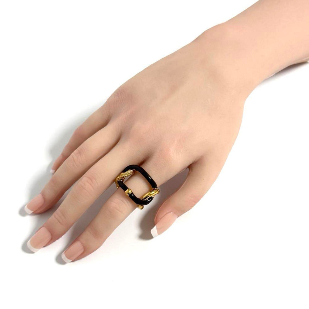 Bottega Veneta Men's Intrecciato Chain Ring — Like New