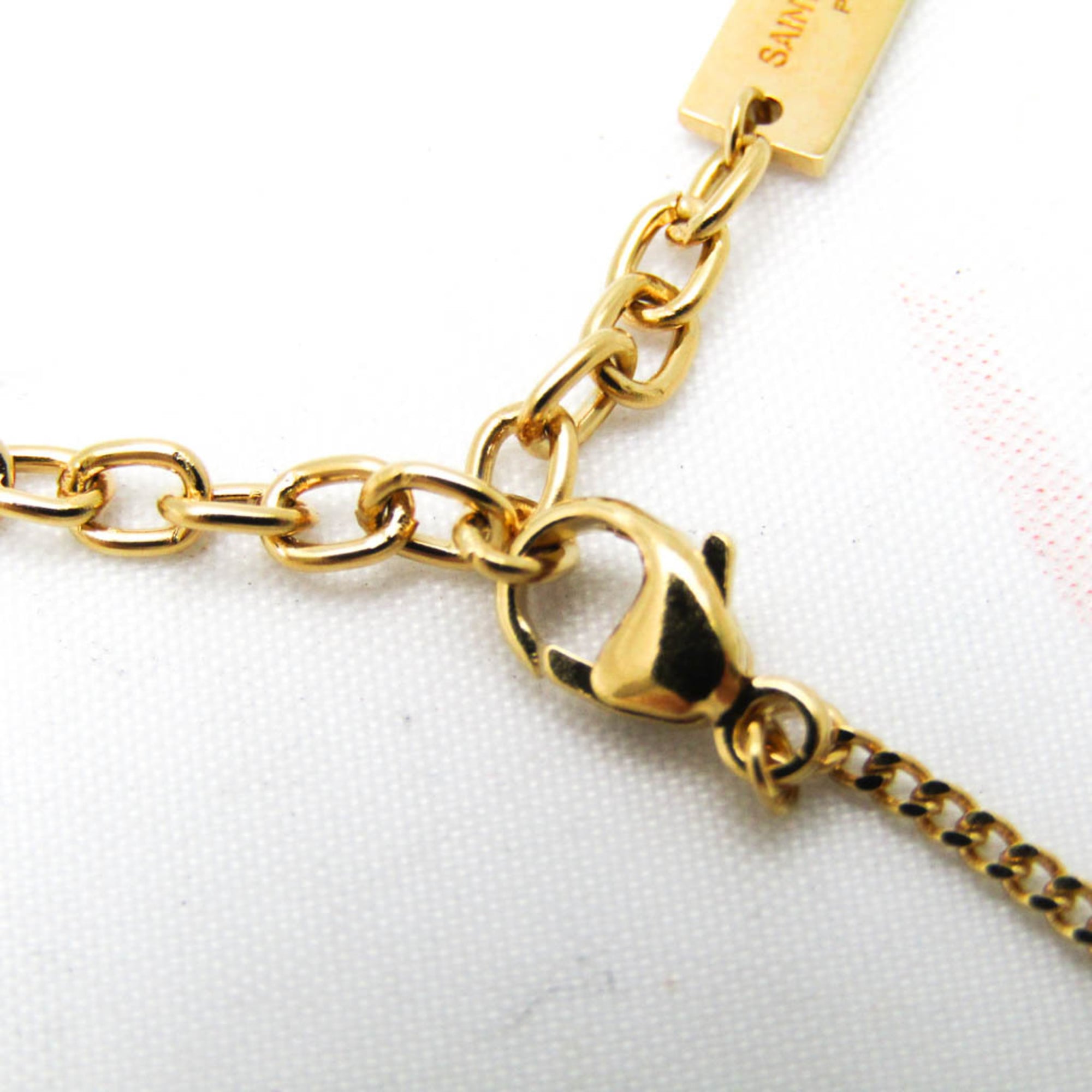 Saint Laurent Metal Charm Bracelet Gold — Like New