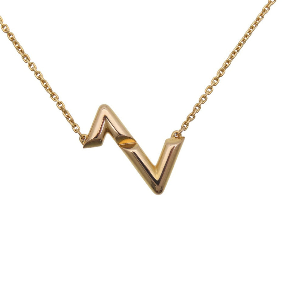 Louis Vuitton LV Vault Upside Down 750PG Necklace 18KPG Pink Gold Q93868 1351 LOUIS VUITTON Jewelry — Like New