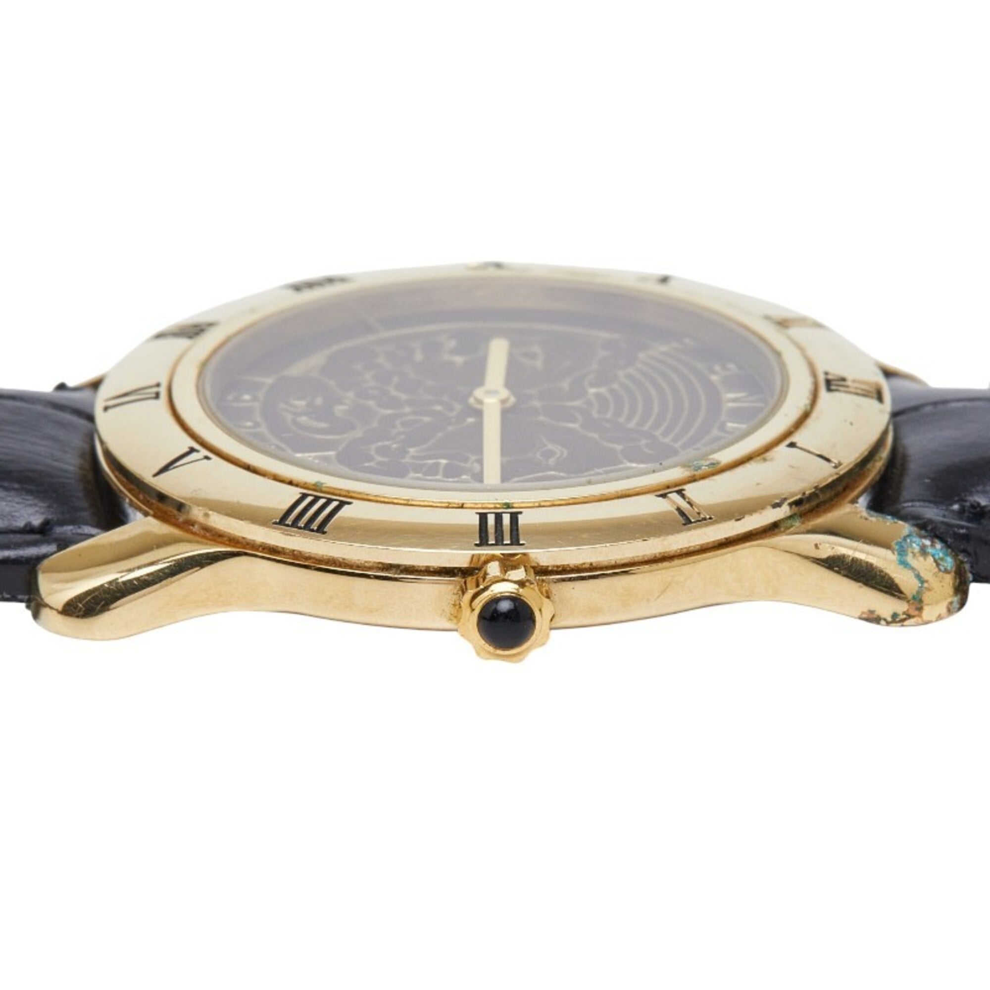 Fendi 800G Quartz Watch, Brown Dial, Leather Strap, Plated, Women's — Good
