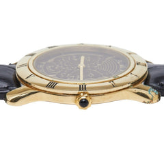Fendi 800G Quartz Watch, Brown Dial, Leather Strap, Plated, Women's — Good