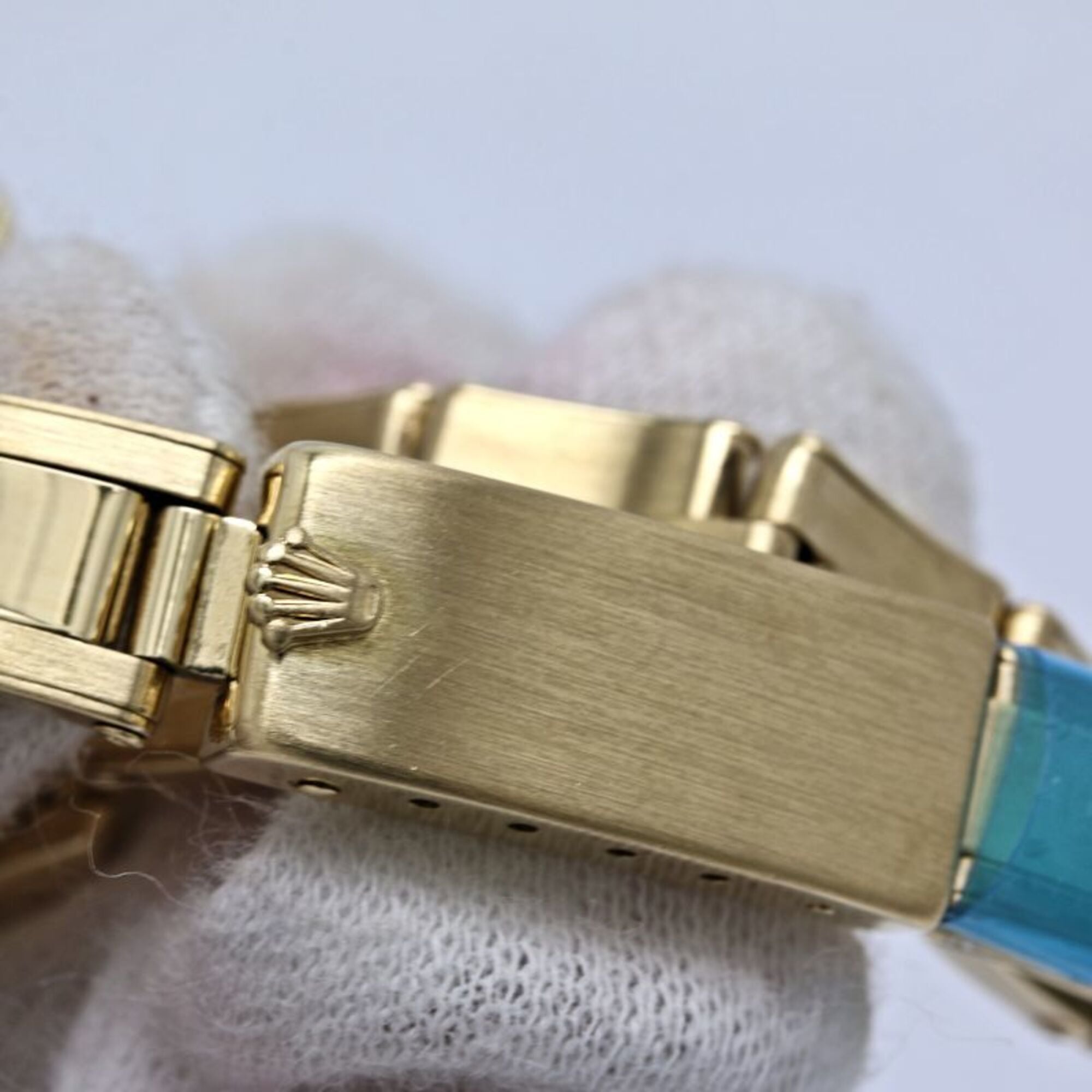 ROLEX Oyster Perpetual 11P Diamond 67198G Women's Watch 18K Yellow Gold 40582 — Good