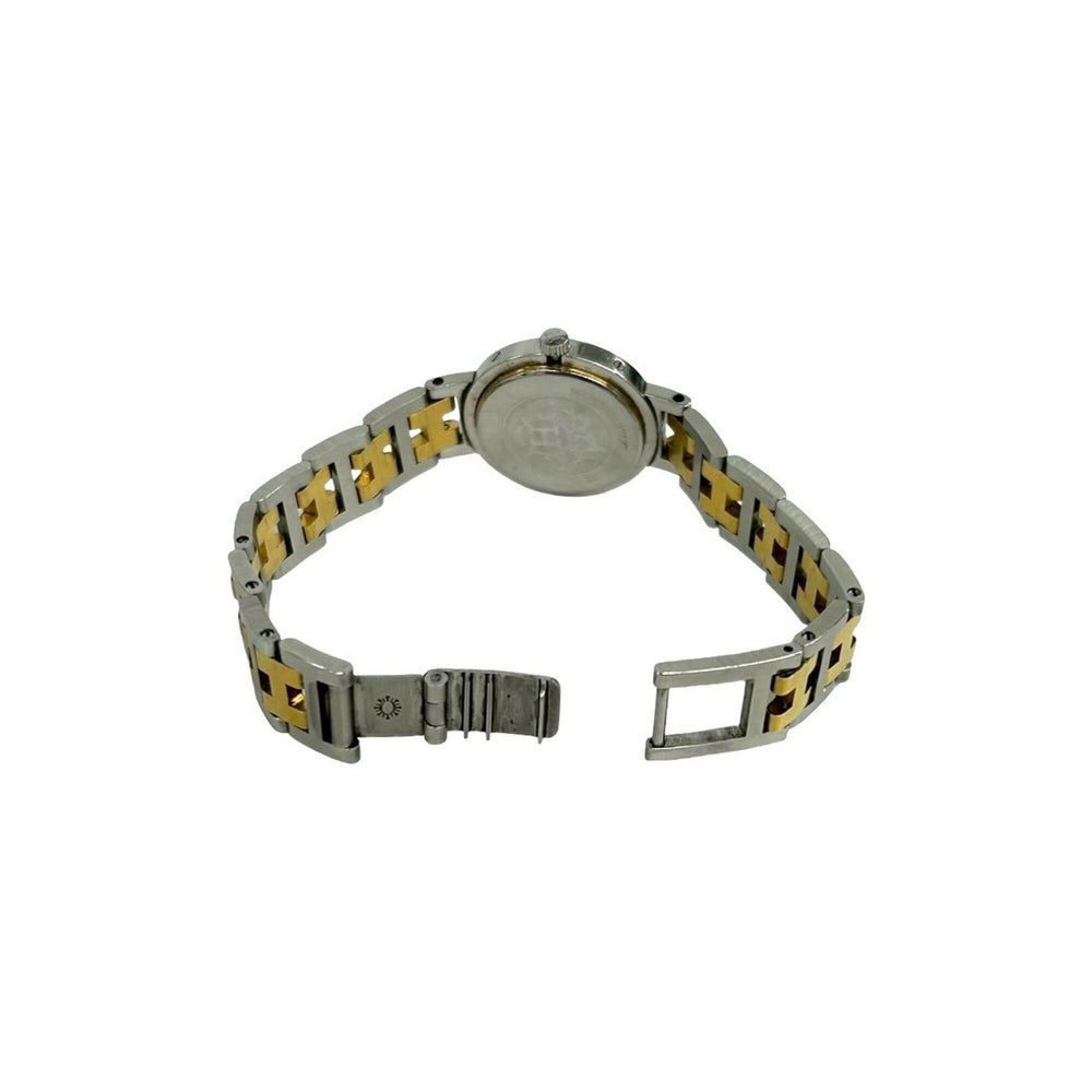 HERMES Vintage Clipper Stainless Steel GP Quartz Wristwatch, Silver/Gold, 29221 — Good