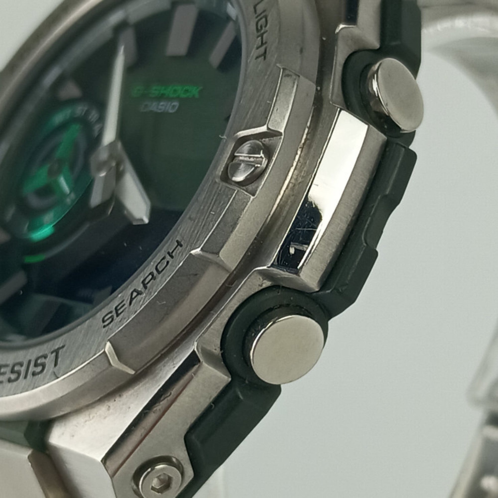 CASIO GSHOCK GSTEEL GSTB500 Series Watch (GSTB500AD3AJF) Khaki Dial Silver Resin/Stainless Steel Men's — Very Good