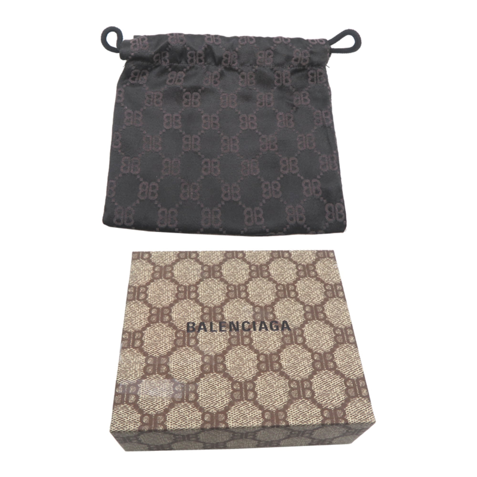 Balenciaga x Gucci The Hacker Project Men's Bifold Wallet 680430 Canvas Black