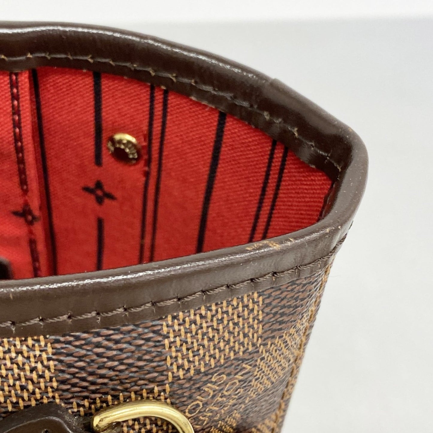 Louis Vuitton Damier Neverfull PM Tote Bag N51109 Ebene for Women