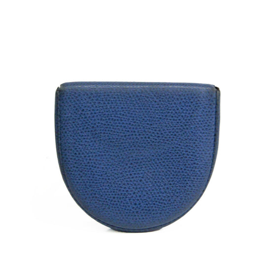 Valextra Unisex Leather Coin Purse/coin Case Royal Blue