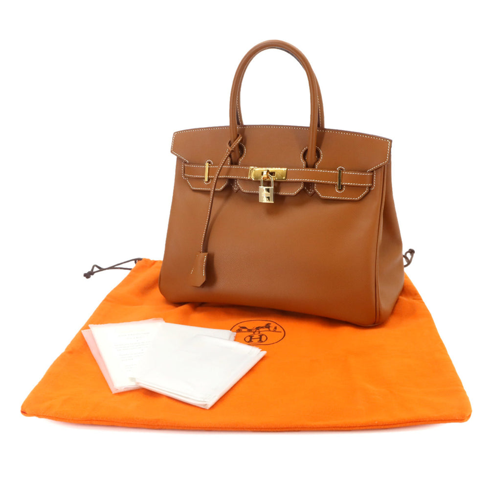 Hermes Birkin 30 Handbag, Epsom Leather, Gold, □J Stamp, Gold Hardware — Like New
